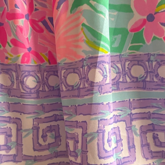 Lilly Pulitzer Vibrant Floral Blouse in Pink and Purple - Picture 3 of 4